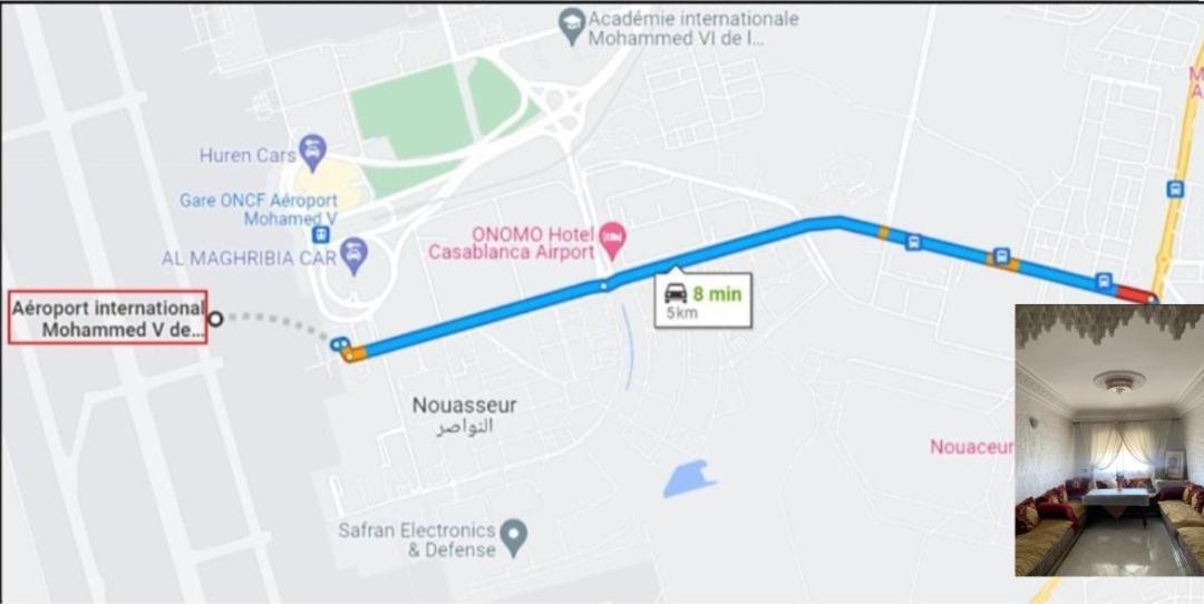 Adorable Apartamento A 8 Min Del Aeropuerto De Casablanca,Wifi Ultra Rapido Y Parking Gratis Derroua Екстер'єр фото