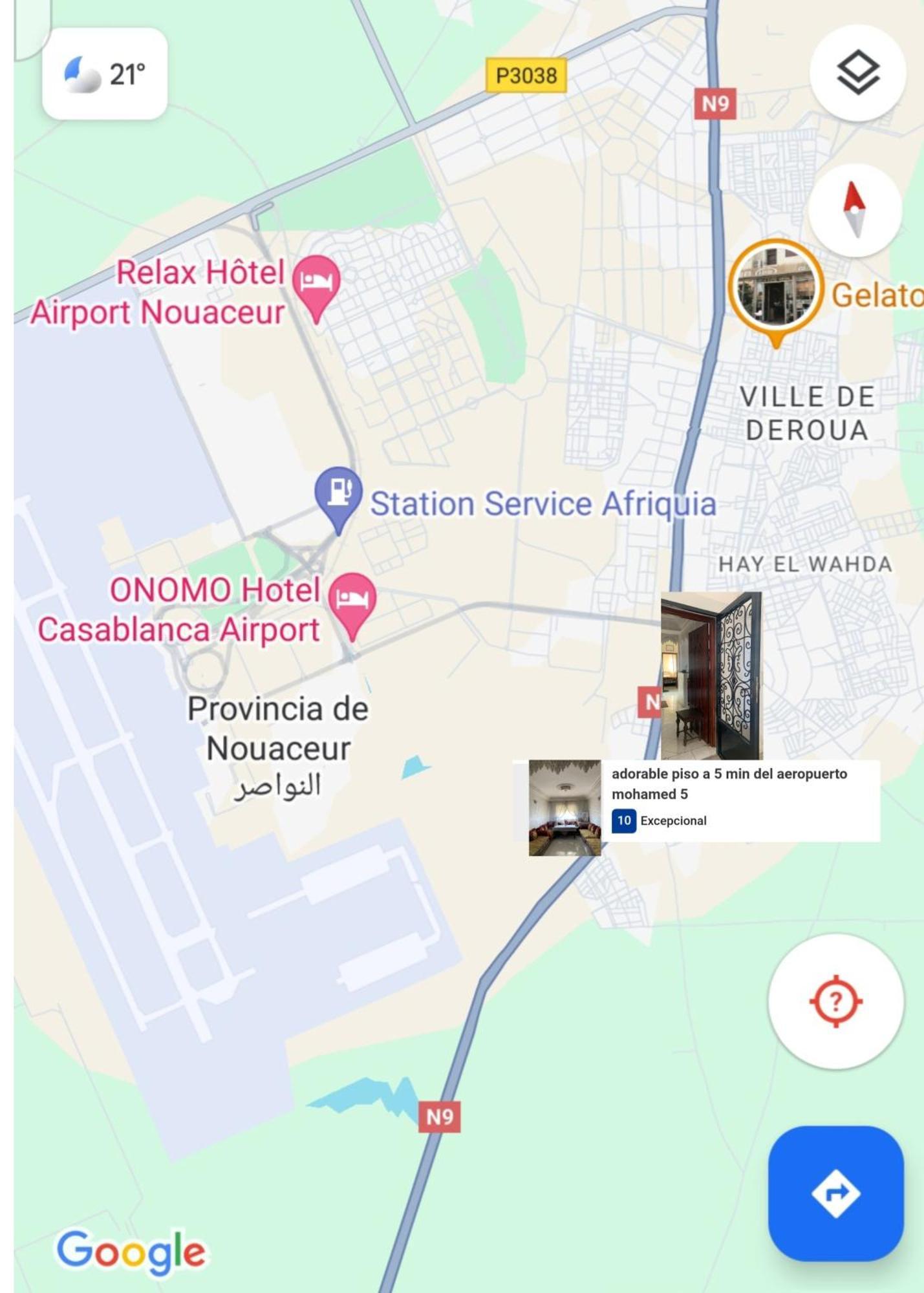 Adorable Apartamento A 8 Min Del Aeropuerto De Casablanca,Wifi Ultra Rapido Y Parking Gratis Derroua Екстер'єр фото